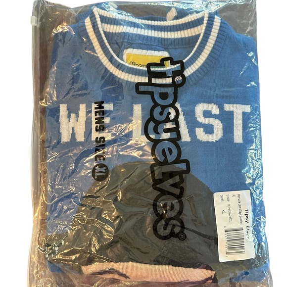 Tipsy Elves Rabbi We Last Eight Days Ugly Christmas Hannukah Sweater NWT XL - Picture 10 of 15